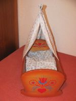 Puppenwiegeli aus Holz, Länge 40 cm