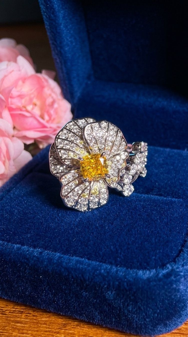 Anelli: Bague Fleur de Soleil – Nuovo e nell'imballaggio originale da St-Maurice venduto da Sandrinette123