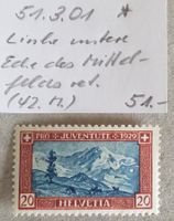 MA320) J51.3.01, Abart Retouche ungbraucht Kt. 50.-