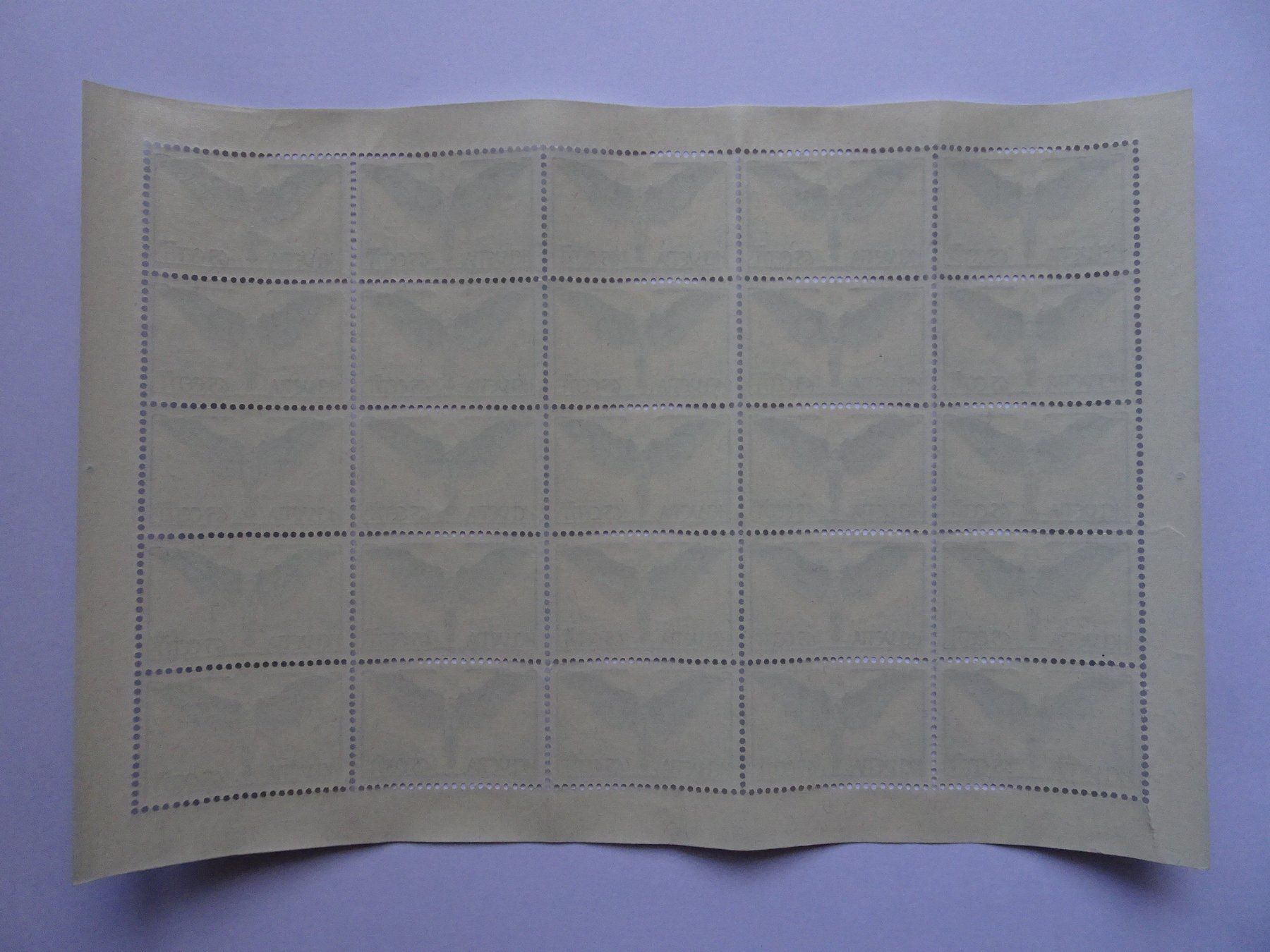 Tutti i francobolli: Flugpost- Bogen**  0.65 Cent Faserpapier 1923-1930 – Nuovo (secondo la descrizione) da Aadorf venduto da Chnorli-Furz 1