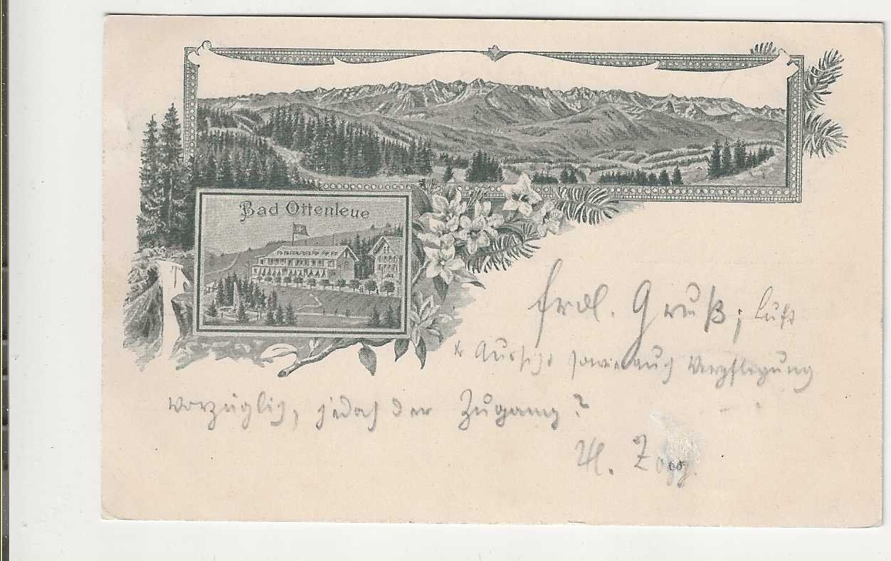 Cartoline postali: Otteleue Bad , Litho, 1898 – Usato da Spiez venduto da Niesen20