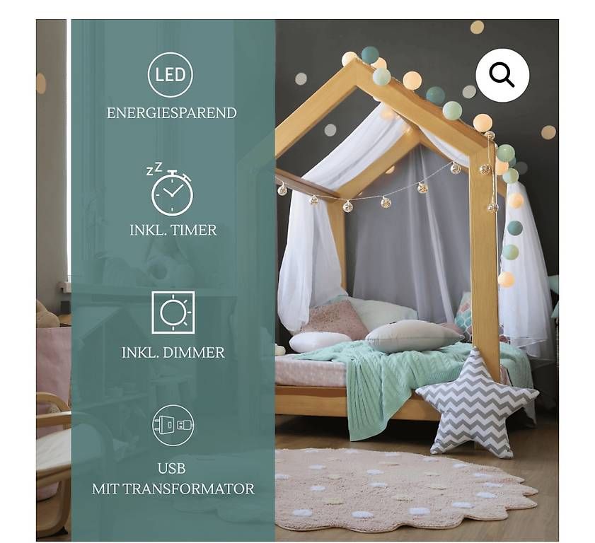 Lichterketten & Leisten: Lichterkette Aqua Cotton Lights – Gebraucht aus Unterlunkhofen von sus_ry82