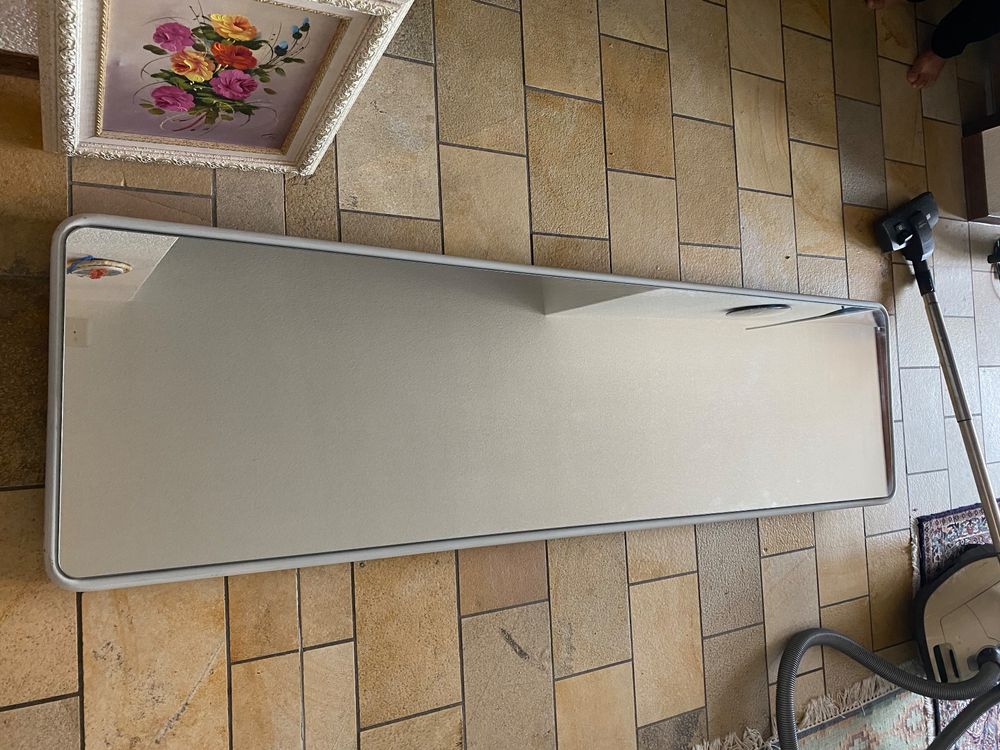 Medizinschrank Mit Spiegel Im Bauernhaus-Stil - 40,6x61 Cm, Schwarzer Metallrahmen, 2 Glasböden, Einzeltür