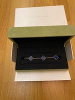 Van Cleef & Arpels Alhambra Armband Gelbgold 750 | Blauer Ac