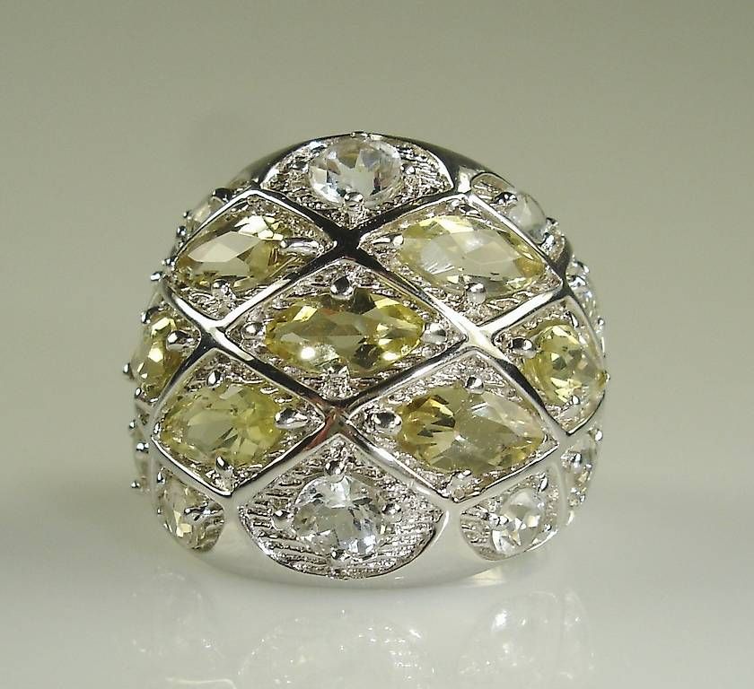 Anelli: Ring Silber mit Weisstopas und Lemonquarz – Usato da Stans venduto da wer_fd5f 3