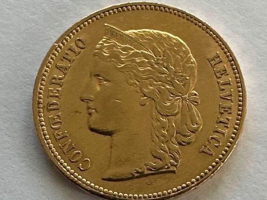 Tutti le monete: Helvetia 1888, - unz – Usato da Erlach venduto da gubbe1 2
