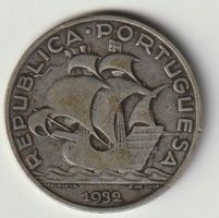 Silbermünze Portugal 1932, 10 Escudos