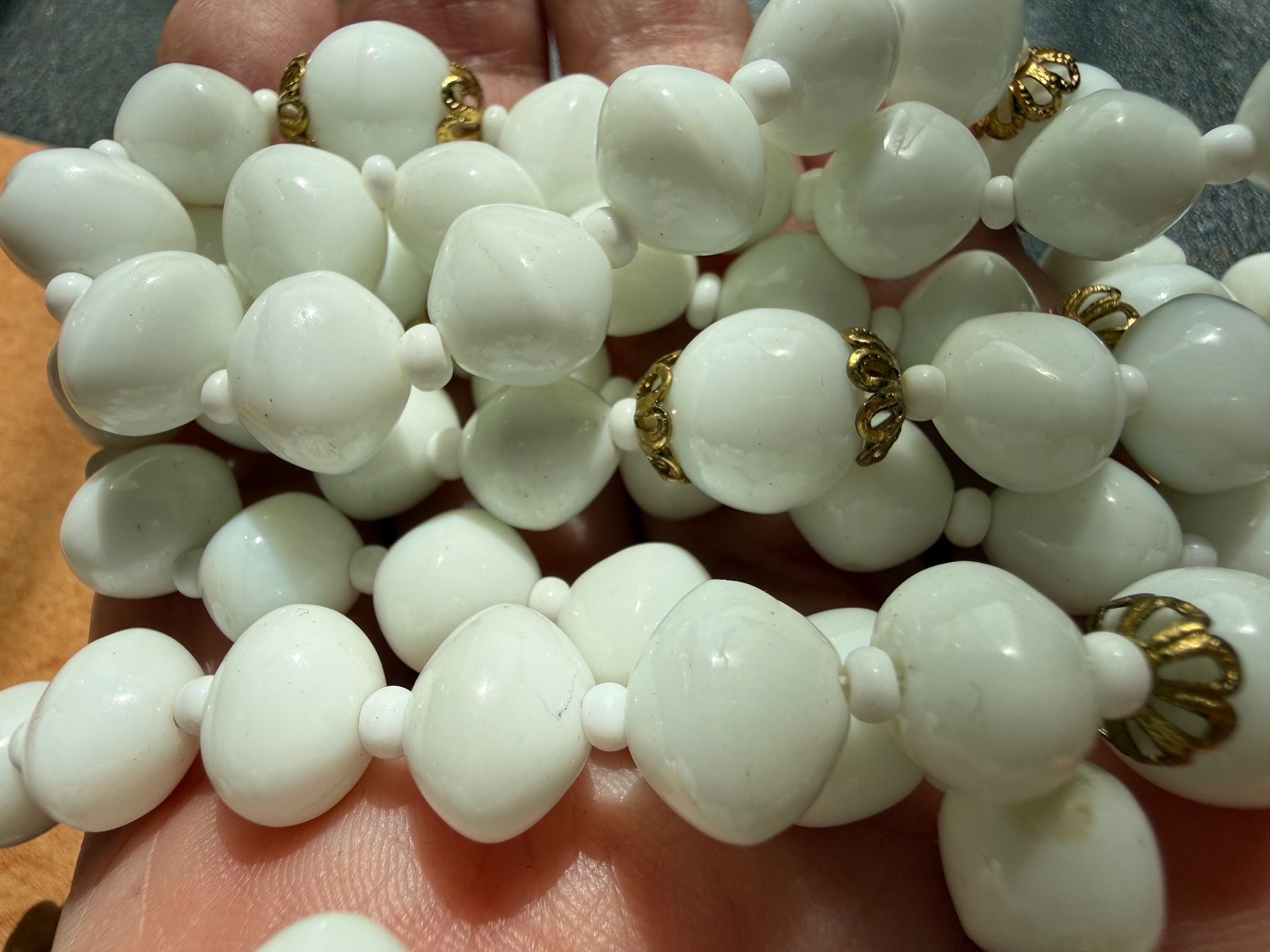 Catenine: Weiße Vintage Halskette – Usato da Lamone venduto da LaCantinaMagica 3