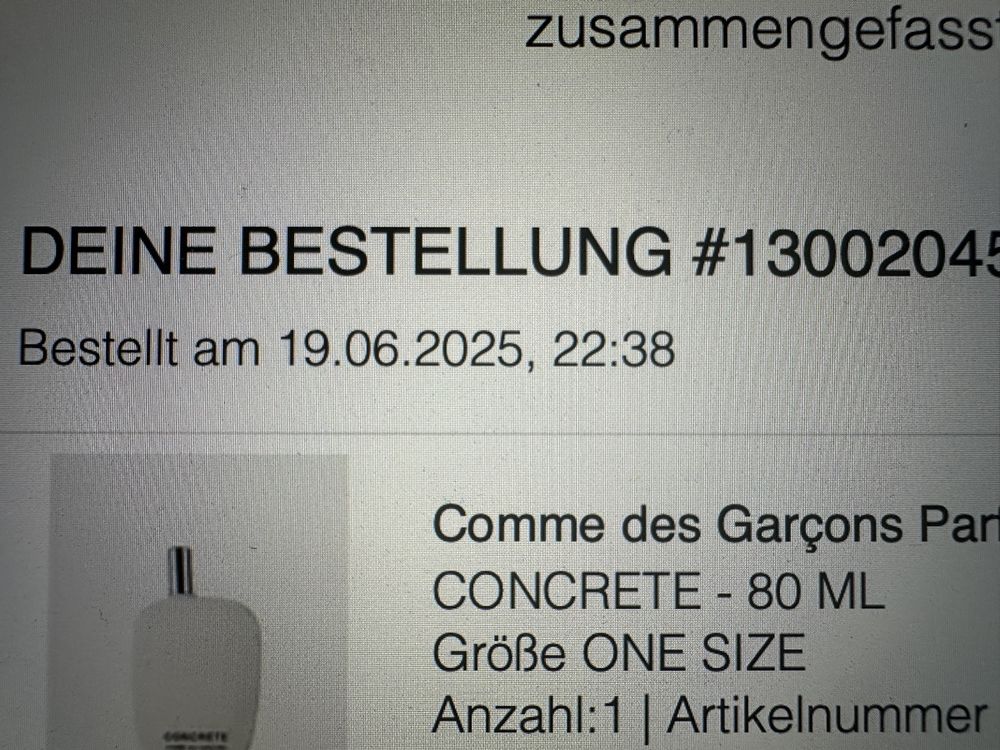 VOLL   neu Comme des Garçons Concrete Eau de Parfum (Neu (gemäss
