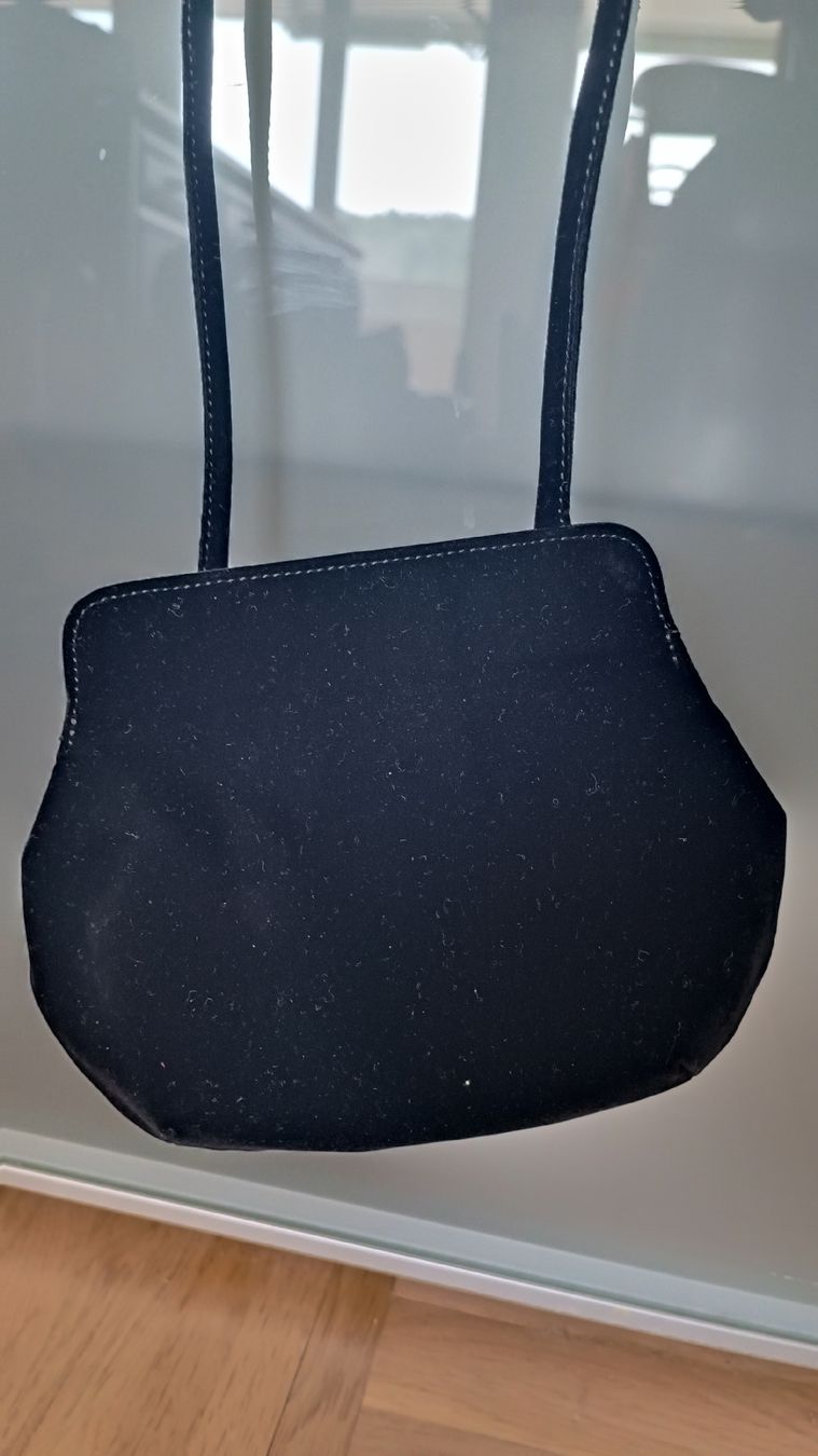 Braccialini Borse da donna: Braccialini Handtasche Samt, schwarz-rot Blüte – Usato da Baden venduto da zuppel 2