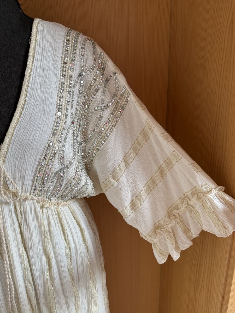 Kleider: Boho Maxikleid mit eingewebten Goldfäden – Neu (gemäss Beschreibung) aus Sigriswil von ck56 4
