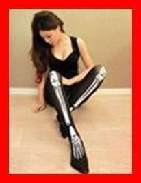 Skelett Strumpfhose Totenkopf Skull Spandex Fasnachtskostüm