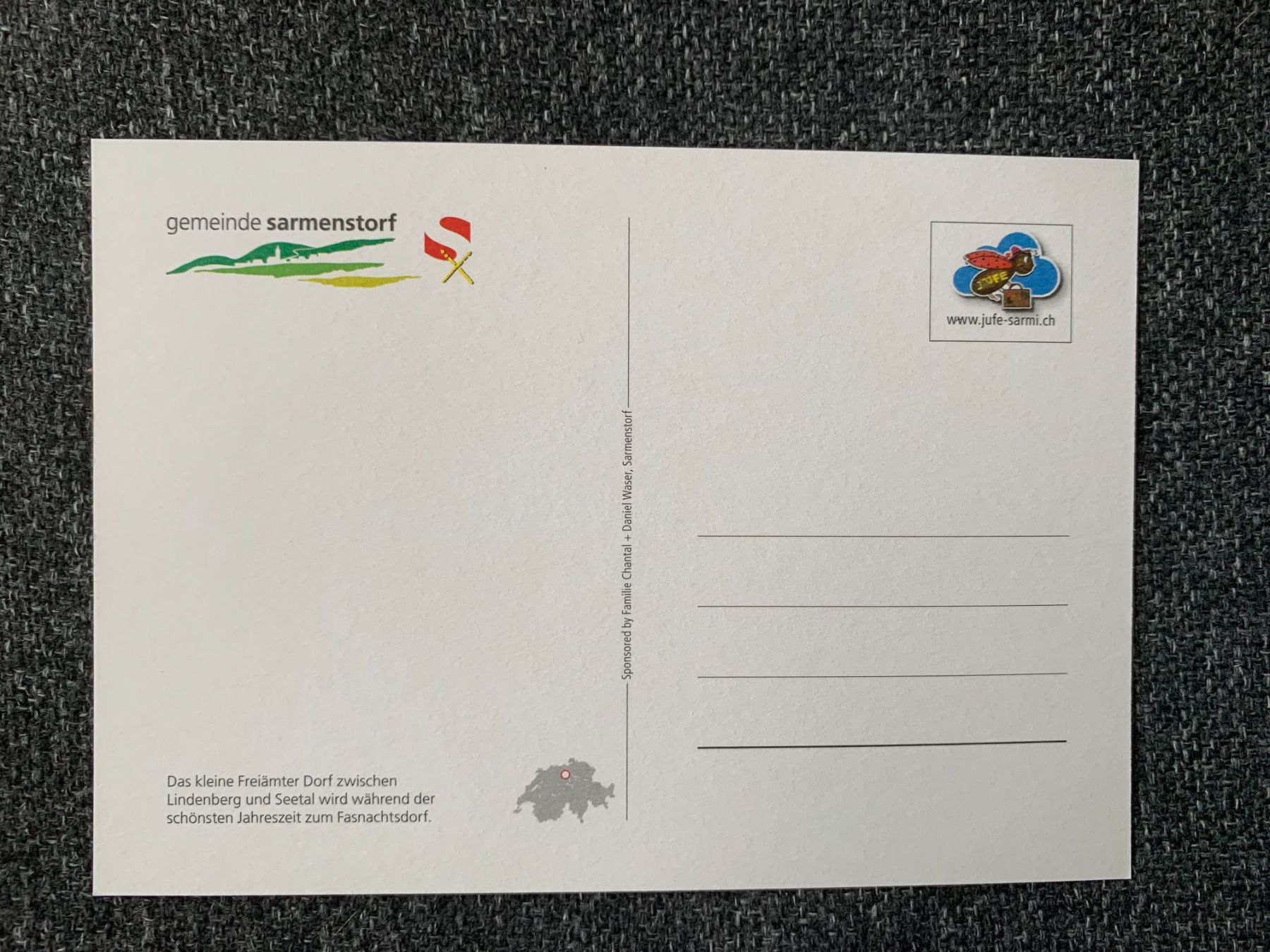 Cartoline postali: Fasnachtsdorf Sarmenstorf Originale Ansichtskarte neu – Nuovo e nell'imballaggio originale da Sarmenstorf venduto da habasa 1