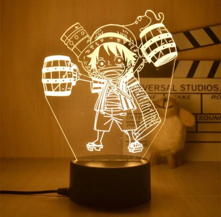 ONE PIECE Strohhut Piratenbande Nachtlampe MONKEY D. RUFFY (Neu und ...