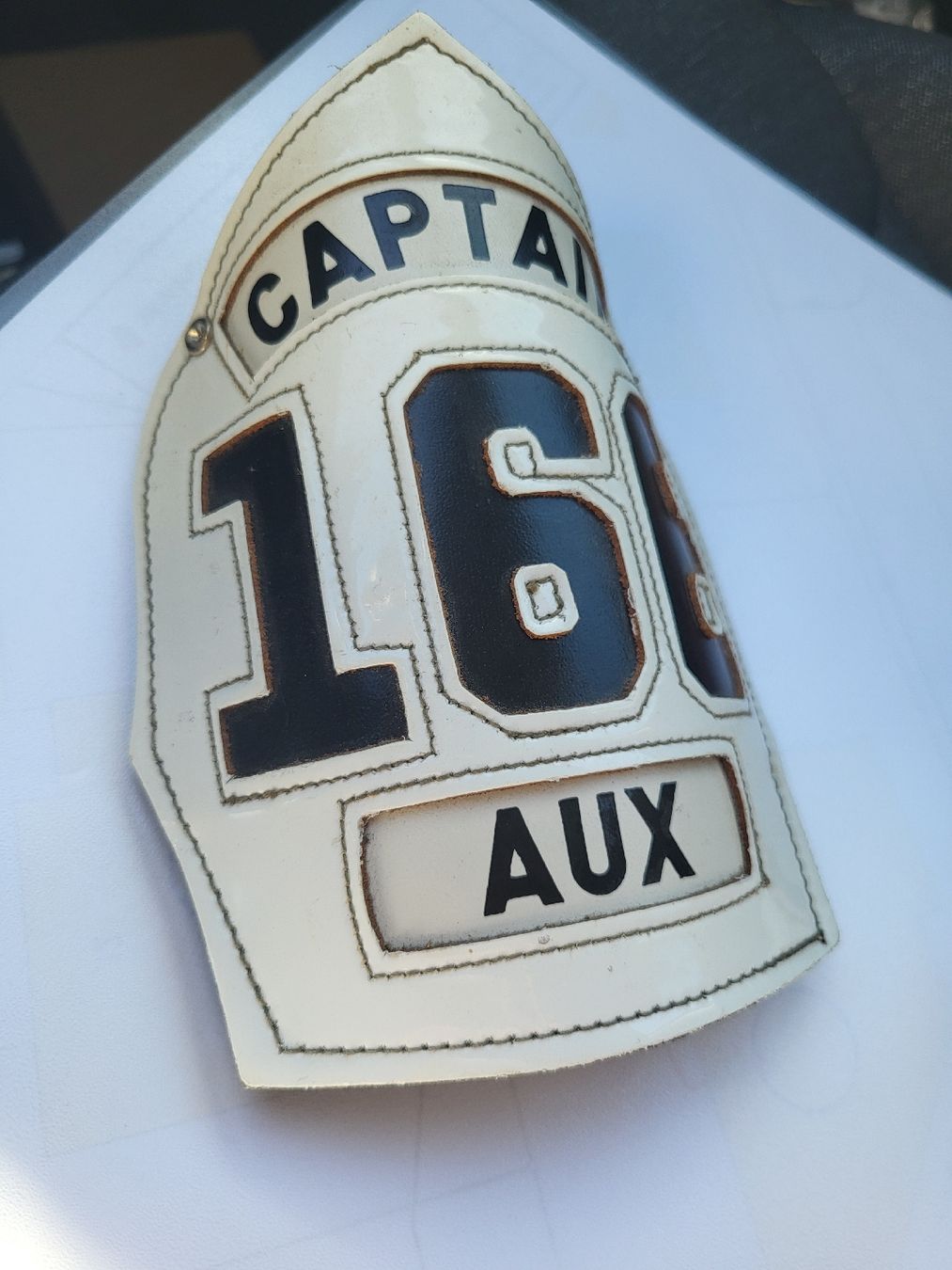 Feuerwehr: Feuerwehrhelm Frontschild Captain 166 AUX  – Gebraucht aus nunningen von mic_88k2 2