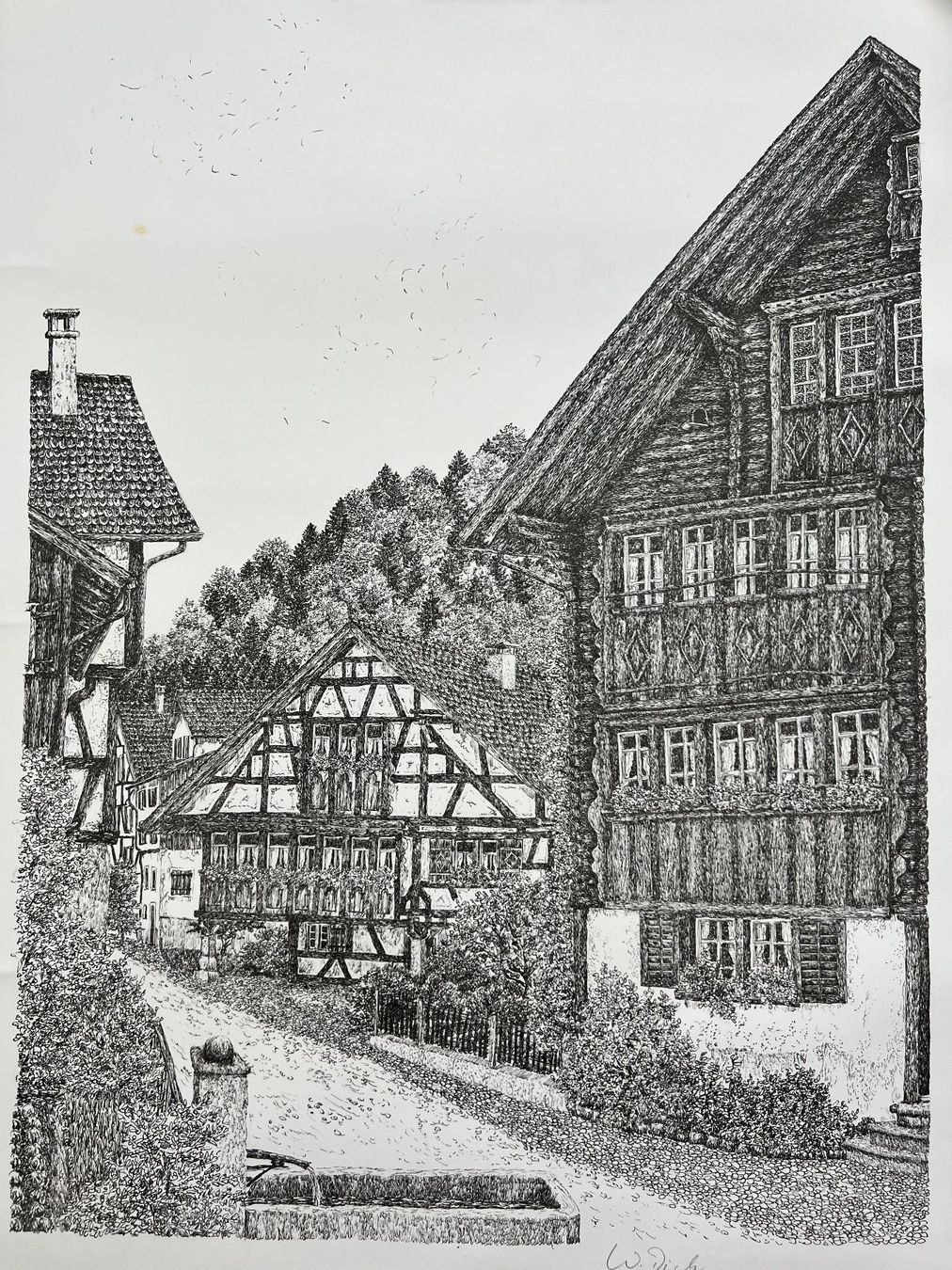 Grafica & Litografie: WALTER DICK LITHOGRAPHIE SIGNIERT – Usato da Gersau venduto da kunst-online 2