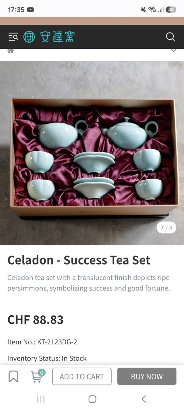 Tazze: Service à thé Celadon – Nuovo (secondo la descrizione) da Condémines (Nendaz venduto da Dr.Sub 1
