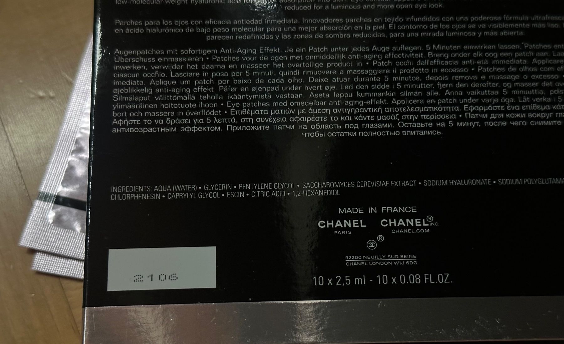 Chanel Soins du visage: Original Chanel Le Lift Eye Patch,2 Stück – Neuf avec emballage d'origine à Aarburg par flacon05 3