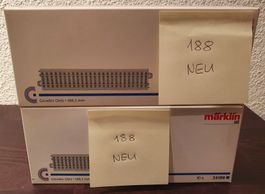 MÄRKLIN: 20 X GERADE C-GLEISE 24188 NEUWERTIG/OVP