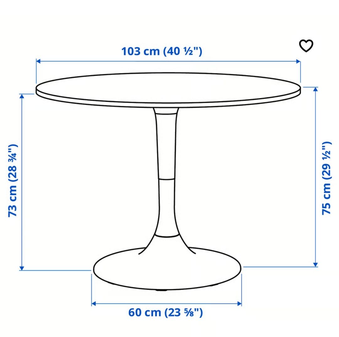 Ikea Tavoli: Runder Tisch DOCKSTA weiss, 103 cm, IKEA – Usato da Luzern venduto da angii.meier 3