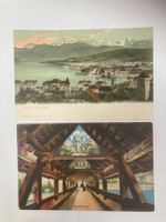 antike AK - Luzern und Kapelbrücke