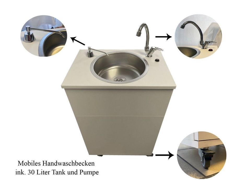GASTRO PRO Mobile Handwaschbecken Spüle Marktstand Imbiss