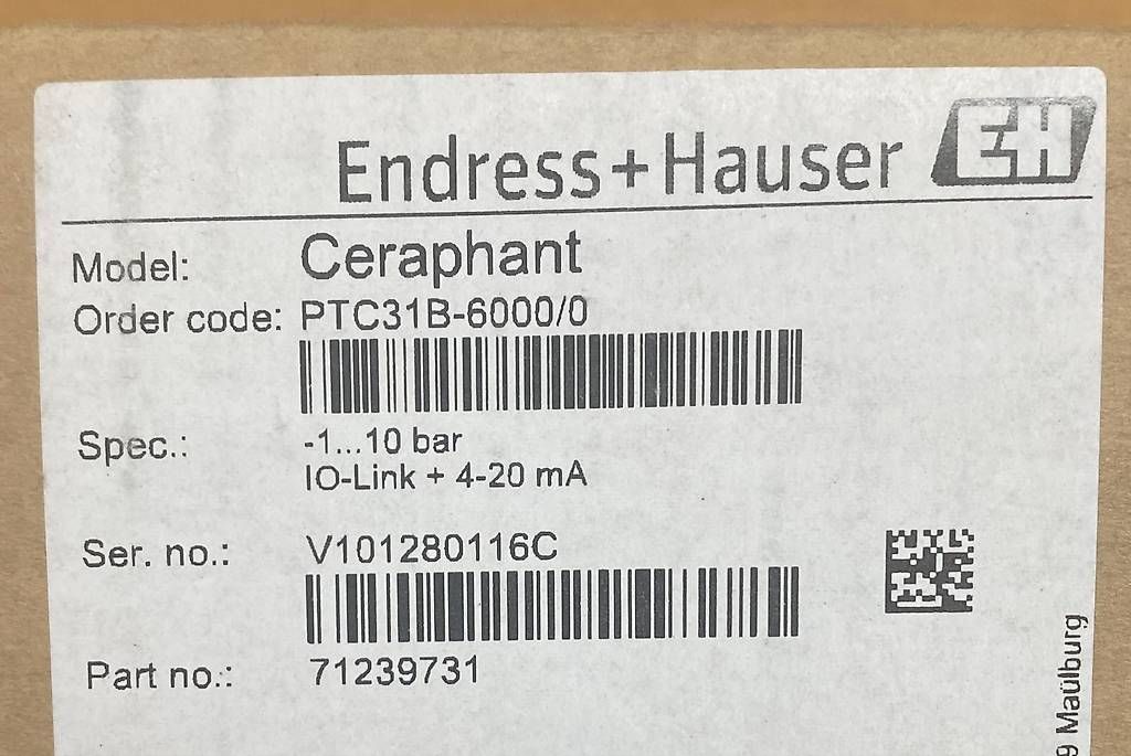 Endress+Hauser Misurare: Endress+Hauser Ceraphant NEU – Nuovo e nell'imballaggio originale da Wahlen b. Laufen venduto da zottelhans 1