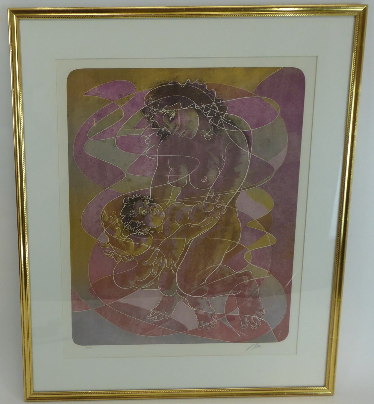 Grafica & Litografie: Hans Erni "Mutter & Kind" Original Lithografie, handsigniert – Usato da Bern venduto da blaukreuz-brocki_BE 2