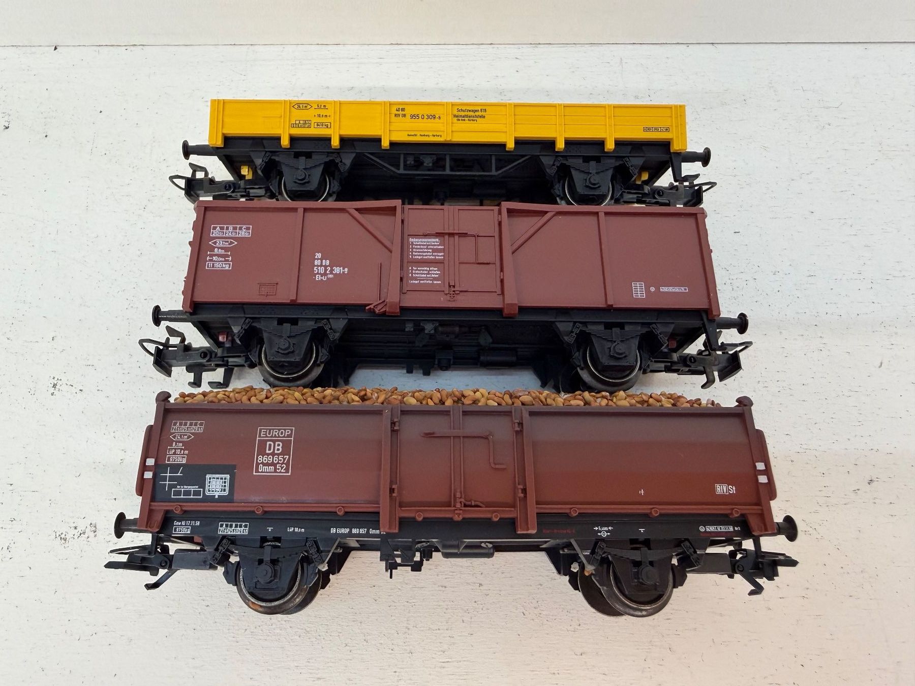 Märklin Trains électriques: Märklin 4471, 4431, 00761 Güterwagen - Set der DB – D'occasion à Büsserach par ModellbahnDepot 1