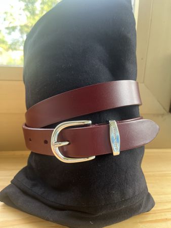 Ceinture Isabel Marant en cuir bordeaux, Taille 75