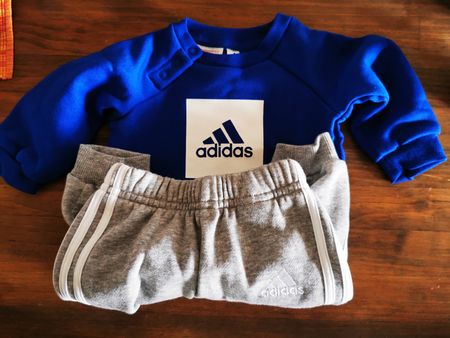 Adidas Kinder Set blau/grau 