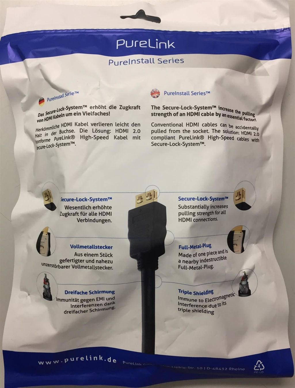 Kabel: 5x Purelink PureInstall HDMI-Kabel (5m) – Neu und originalverpackt aus Büron von Restposte01 2