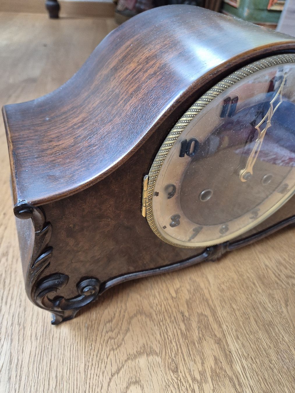 Orologi: Antike Kaminuhr, Nussbaumholz – Usato da Trogen venduto da same4you 3