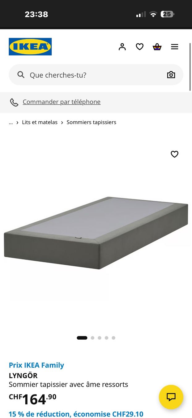 Ikea Letti: Lit boxspring – Usato da Renens VD venduto da sid_w76q 2