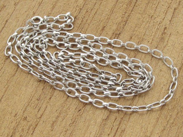 Catenine: Vintage Anker Kette Collier Silber 835 geriffelt – Usato da Ermatingen venduto da Decovin 1