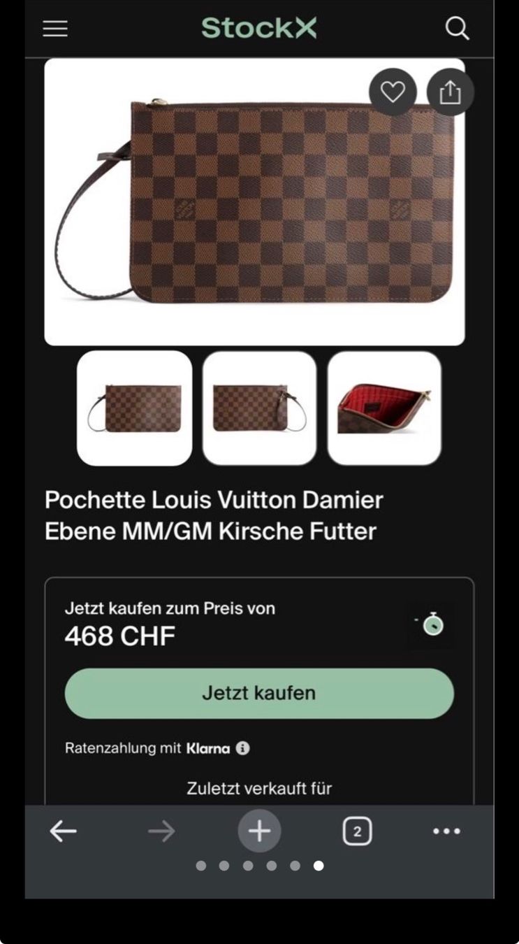 Louis Vuitton Borse da donna: Louis Vuitton Pochette – Usato da Ebmatingen venduto da Christopher123 6