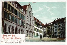 BE 294 Souvenir de BIENNE Bourg Gruss aus BIEL 1902