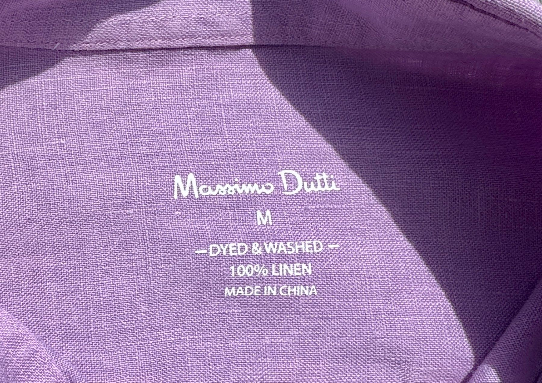 Massimo Dutti Hemden: Hemd Massimo Dutti Gr M Slim LEINEN Flieder – Gebraucht aus Männedorf von LTMCS 2