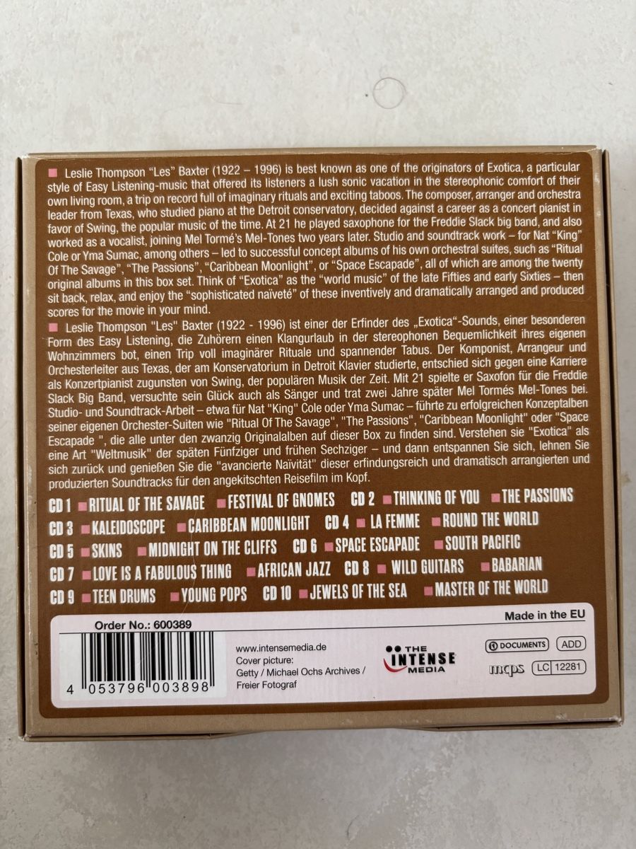CD: Les Baxter -Mileston of a Legend / 10 cd – Nuovo (secondo la descrizione) da Moutier venduto da harpagophytum 1
