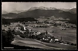 AK Heimenschwand, Ortsansicht mit Bergkette im Hintergrund