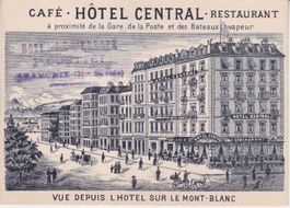 GENÈVE - HÔTEL CENTRAL, Webekarte.