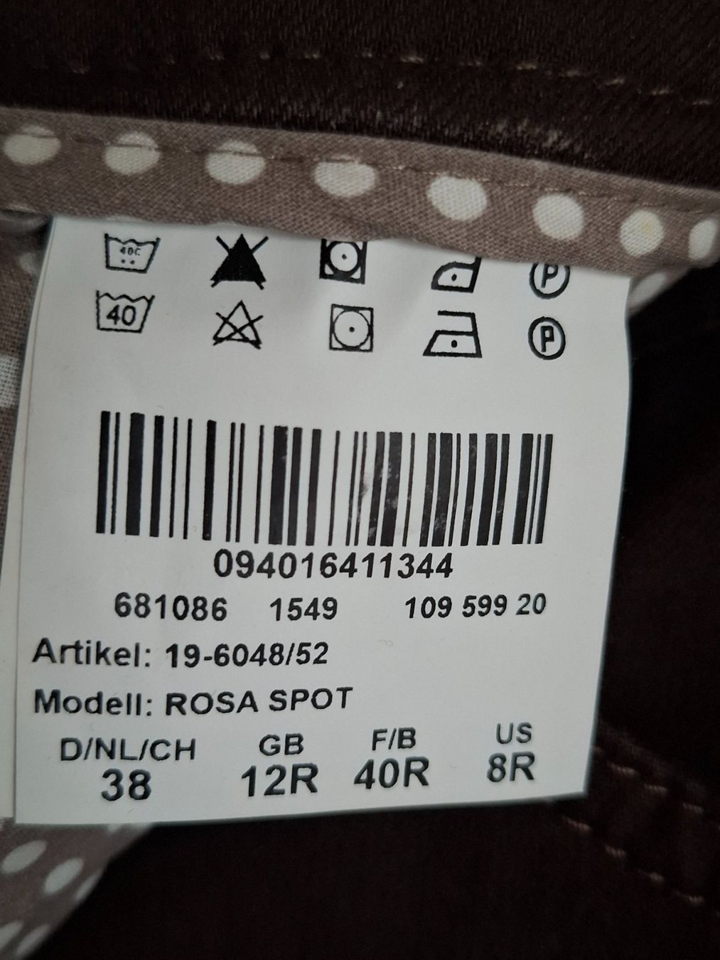 Jeans: Damen Hose 38 Braun Top – Usato da St.Gallen venduto da LaMiSa 5