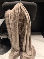 Sciarpa invernale con vera pelliccia di coniglio