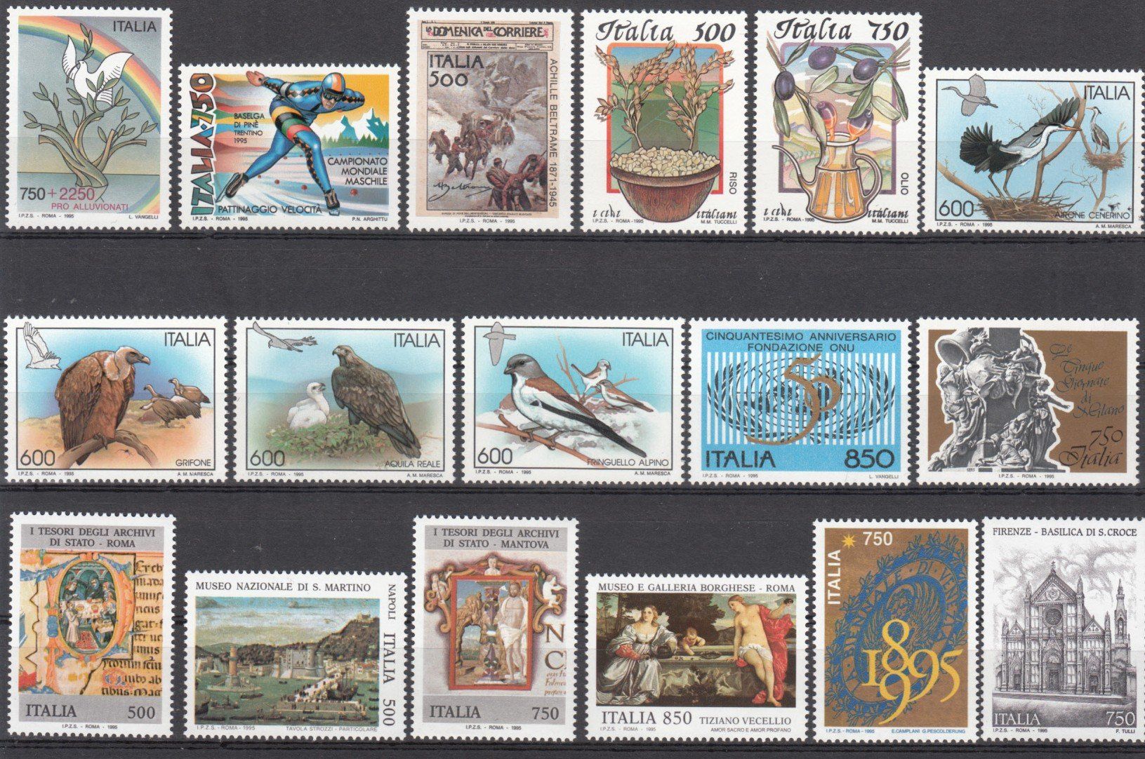 Tutti i francobolli: Italien 1995 postfrisch – Usato da Bürglen TG venduto da StampGraf 1
