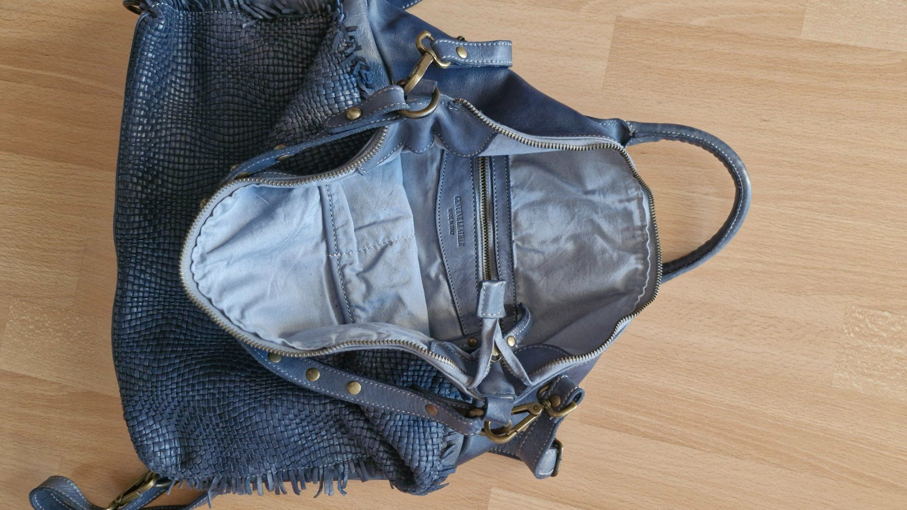 Borse da donna: Ledertasche Rucksack blau – Nuovo (secondo la descrizione) da Meggen venduto da rebir 2
