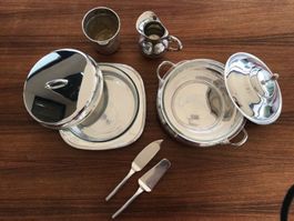Luxuriöses 10-teiliges SILBER Servierset