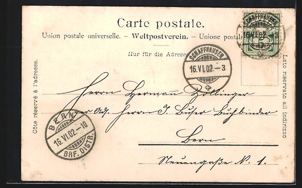 Cartoline postali: Schaffhausen, Bahnhofstrasse mit Pferdek – Usato da Berlin venduto da bartko-reher 1