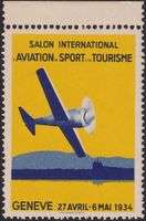 1934.1 (Vignette) Salon Int. GENF, postfrisch, Kat: 50.-+