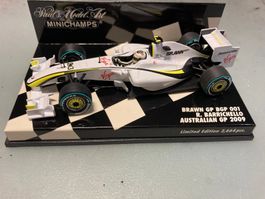 1:43 Minichamps Brawn BGP001 Barrichello Australian GP 2009