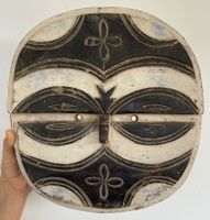 wunderschöne alte Teke Maske Kongo 32 cm x 30 cm